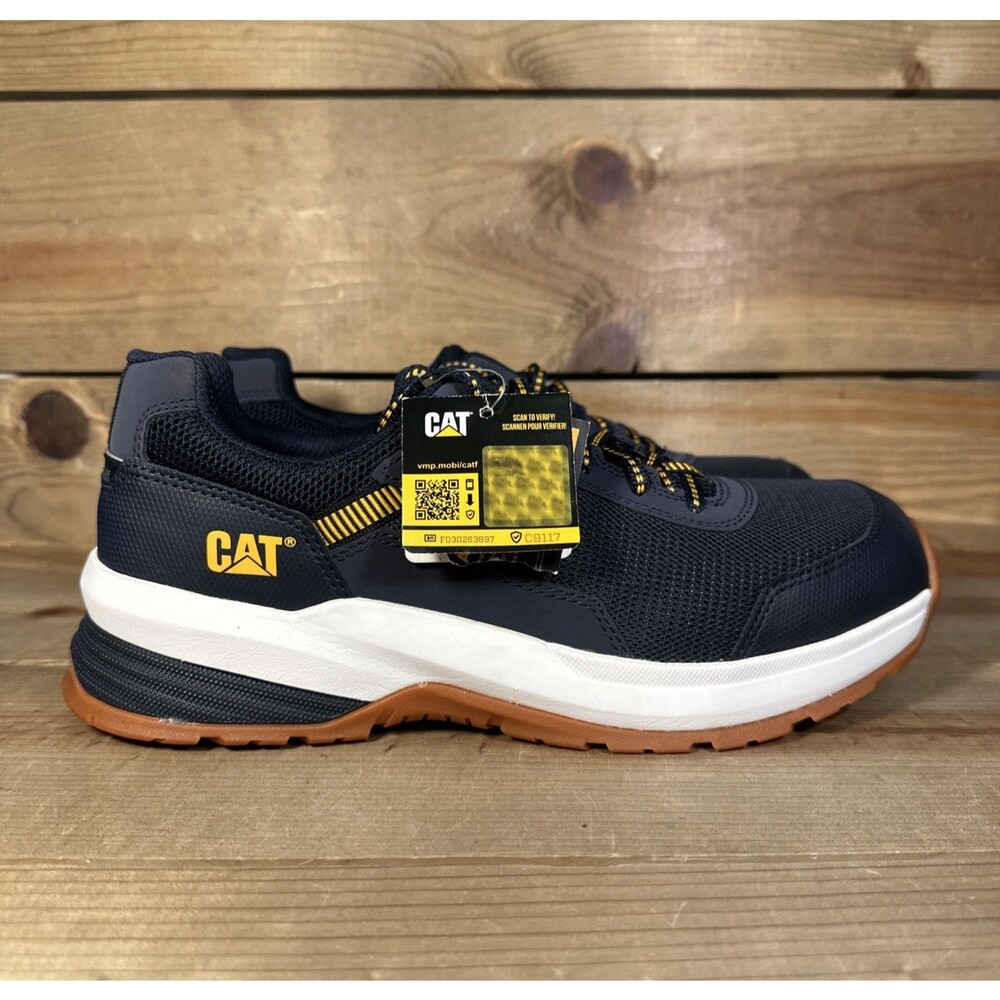 Mens Size 8.5 CAT Caterpillar P91380 Streamline 2.0 Mesh Composite Toe Work Shoe